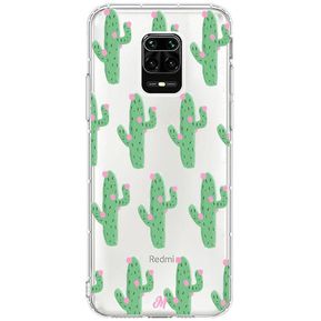 Funda Cactus Con Flor Rosa Shockproof Xiaomi redmi note 9s