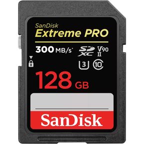 Tarjeta SD SanDisk Extreme PRO 128GB hasta 300 MB/s - 260MB/s