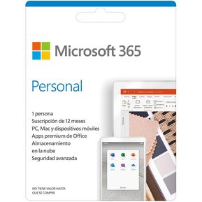 Office 365 Personal Suscripción 1 Año Microsoft + 3 Meses Cortesía