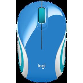 Mouse Inalámbrico Mini Logitech M187 - Azul