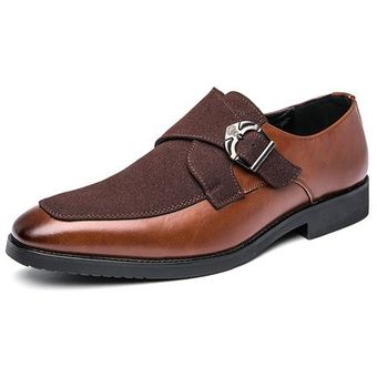 EU 38-46 Zapatos de cuero con punta brock para hombre 
