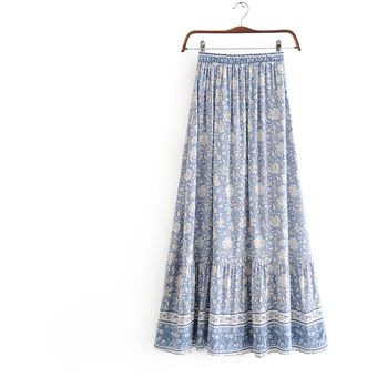Chu Sau beauty-faldas Midi con estampado Vintage para mujer faldas 