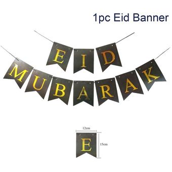 Decoración de Ramadán fiesta suministros EID Mubarak taza y plato de 