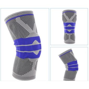 Nuevo soporte de soporte de rodilla elástico gris rodillera 