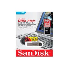 MEMORIA SANDISK 64GB USB 3.0 ULTRA FLAIR METALICA PARA MAC Y