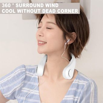 Ventilador de cuello colgante ventilador sin tapujas de cuello de cuello sin hojas Ventilador Mini collar USB 