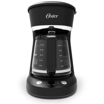 Cafetera Oster Color Negro Programable 12 Tazas Filtro Permanente