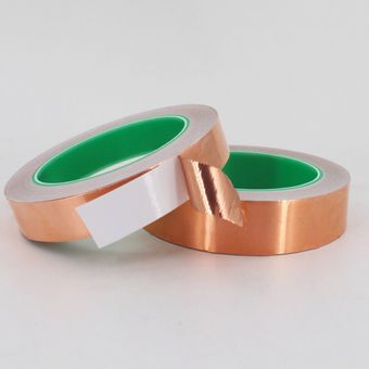 Durable resistente de alta temperatura cinta conductora eléctrica de cobre Foil Oro de doble cara de 30 mm conductora 