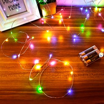 Luces Micro Led Decoración Luz Navidad Función Con Pila