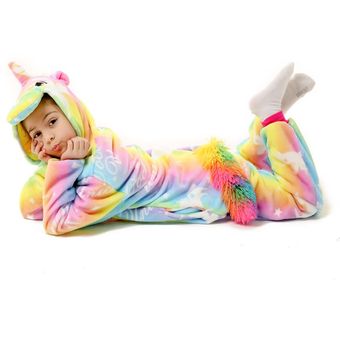 Camiseta de los niños-LA32 Bebé niñas Unicornio Pijama de arco iris los punto Panda de animales Pijama pantalones Pijamas Infantil de cumpleaños 