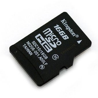 Memoria MicroSD Kingston 16GB Clase 10 80mb/s Uhs-1