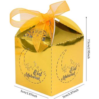 suministros de d Caja de caramelos con recuerdo de Mubarak Gold Eid 