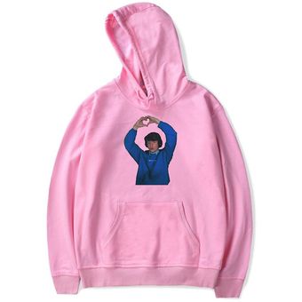Unisex Karl Jacobs Estrella Viral Sudadera con Capucha Estampada-Rosa 
