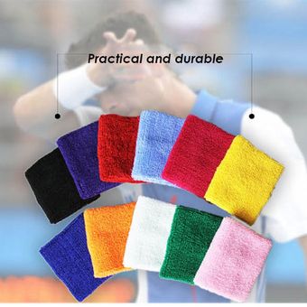1PCS Sport Wristband Brace Wrap Bandage Gym Strap Running Sport Safety Wrist Support Padel Pulseira Badminton Wrist Band #Rose Red 