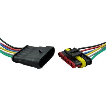 5 juegos de enchufe de conexión de terminal de serie de cable impermea 