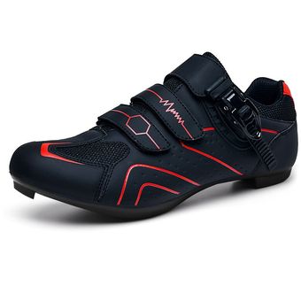 #road black silver Velocidad de ciclismo Zapatos Hombre Zapatos MTB bicicleta de montaña zapatos calas SPD camino deportes de bicicleta adiestramiento al aire libre ciclo zapatillas de deporte calzado plano 