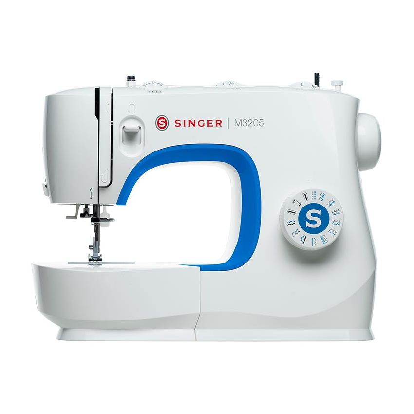 Máquina de coser Singer M3205 blanca y Azul 23 puntadas 120V