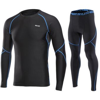 Conjunto de correr para hombre ropa deportiva ajustada para gimnasio conjuntos de capa Base para ciclismo chándal térmico de polar Otoño e Invierno 