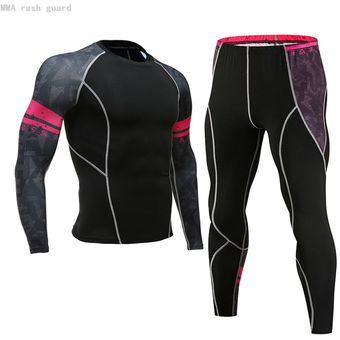 traje de trotar para adolescentes Rashard Chándal cálido de invierno para hombre Lobo pantalones de seca rápida #Pink 2-PC set 3D mallas de gimnasio para culturismo 