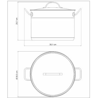 Olla de Acero Inoxidable Tramontina Professional 28 Cm 11,9l