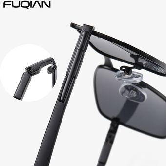 Fuqian Square Men Polarized Sunglasses Design Rectangle Male 