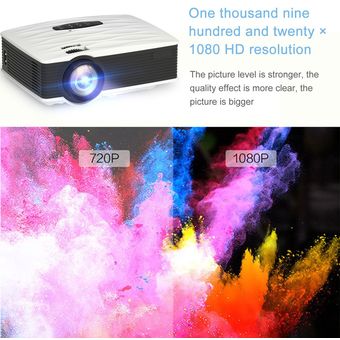 Mini proyector de 2.800 lúmenes WIFI Beamer LED portátil de proyectores de cine en casa 3D 