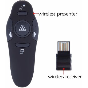 controlador de presentador USB. Mando a distancia PPT con PUNTERO LÁSER ROJO #With Portable bag Power Point 2,4G 