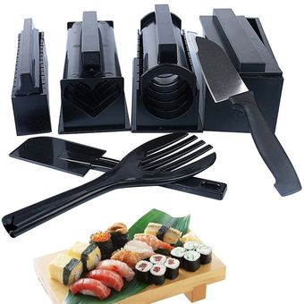10pcs  set fácil de usar sushi de DIY del fabricante del molde del arroz de cocina Sushi Herramienta de toma 