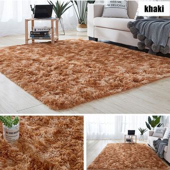 alfombra de felpa pa Alfombra sedosa y esponjosa para sala de estar 