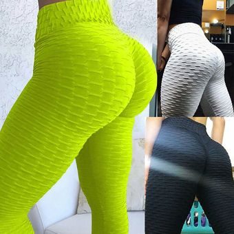 Butt elevación anti celulitis de las polainas para mujeres de cintura alta pantalones de yoga y entrenamiento gris 