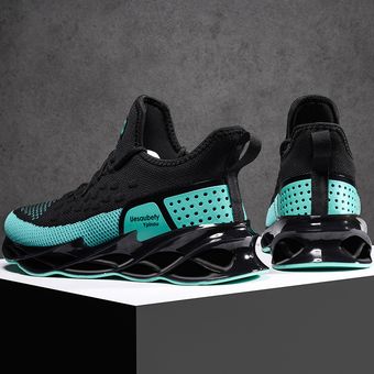 Azul Zapatillas de malla para hombres 
