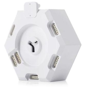 - Un solo paquete sin cable de base  USB, sola luz no se enciende blanco como la leche 1pc Smart Control creativo Asamblea Geometría Inicio Panel de luz 