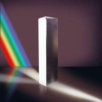 ULTECHNOVO Cristal Prisma Triangular dispersión Prisma Cubo física Espectro de luz Modelo Educativo para la enseñanza 2.3x2.3x2.3cm 