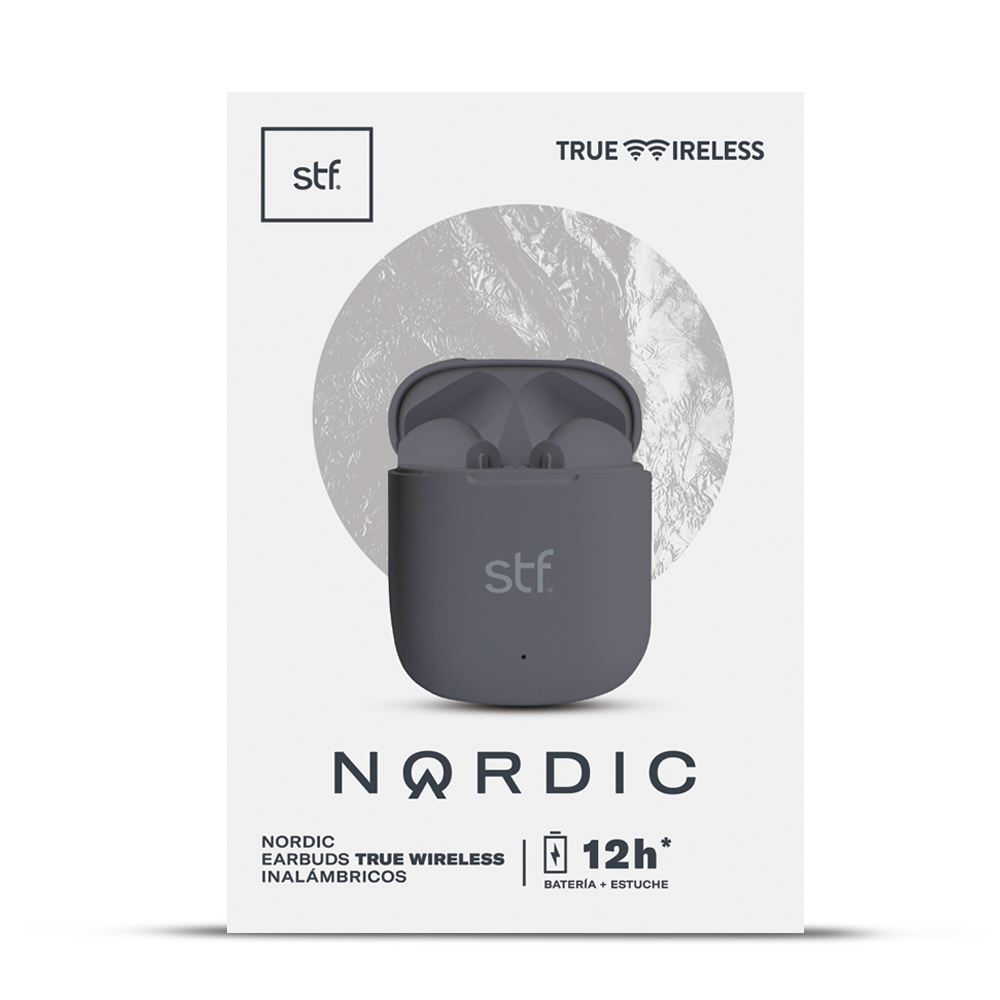 Audífonos Inalámbricos Stf Nordic True Wireless In Ear  Gris