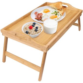 borde elevado azul mesa plegable Dioche bandeja para servir y desayuno mesa de desayuno patas plegables Bandeja plegable para desayuno 54,5 x 36 x 27 cm 