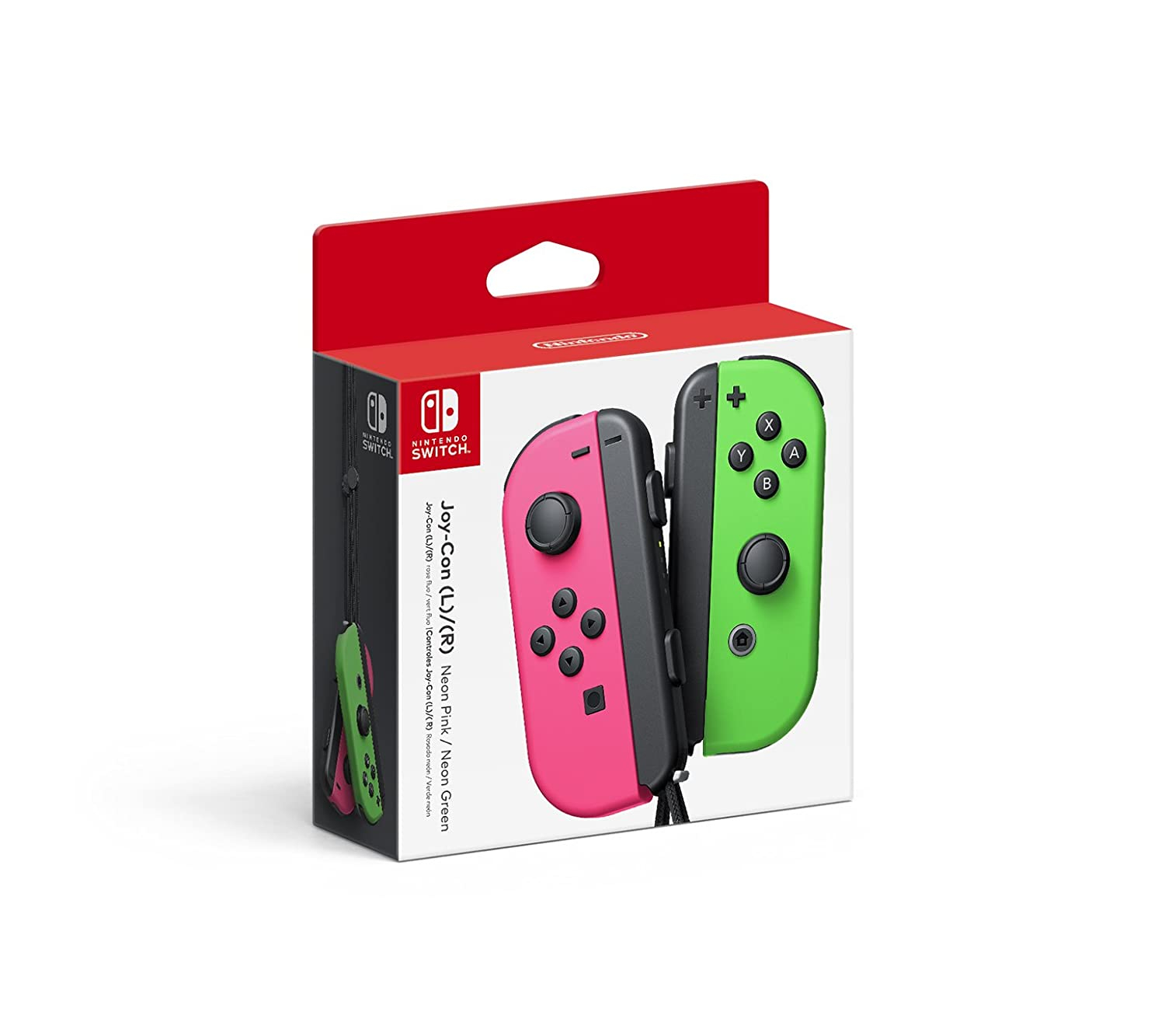 Controles Joy Con-L y R Nintendo Switch Rosa Neón -Verde Neón