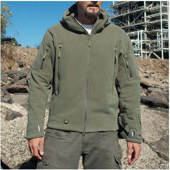 #army green Chaqueta táctica militar de lana térmica para hombre,Ab 