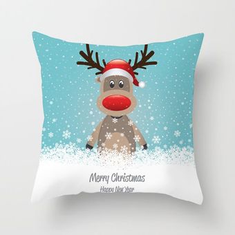 45x45cm funda de almohada feliz adornos navideños para el hogar fund 