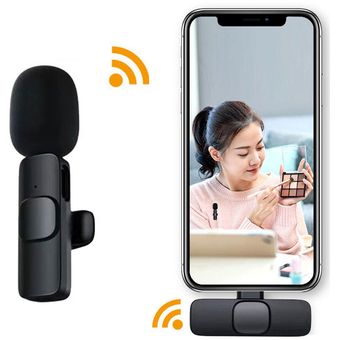 Sistema de micrófono Lavalier inalámbrico para Android tipo C y iPhone 