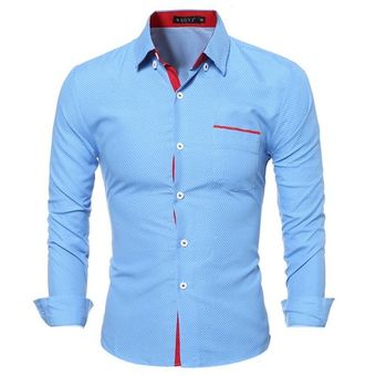 Ropa de hombre Slim Fit Hombres Camisa de manga larga MenvCasual Camisa de  hombre Social Plus Size-blue | Linio Colombia - OE189FA12HXWVLCO