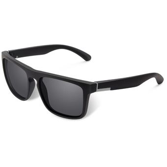 Men's Uv Protection Driver Polarized Sunglasses Black Retro 