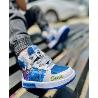 Tenis Deportivos Luces Calzado Infantil Zapatos azul sonic