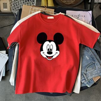 Camiseta Mujer Manga Corta Ratón Mickey 
