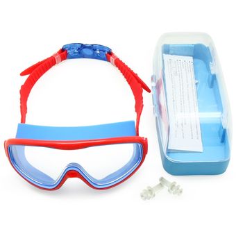 Gafas de natación para niños de 3 a 8 años máscara de buceo tapones para los oídos visión amplia Anti-UV antiniebla deportes al aire libre 