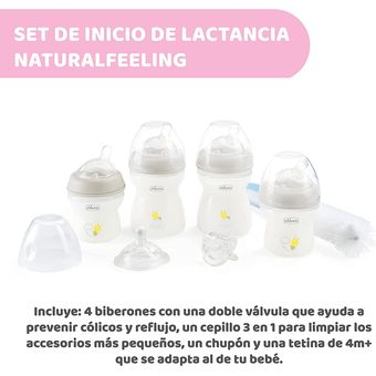 Set Biberones Anticólicos Bebé Chicco Naturalfeeling Chupón