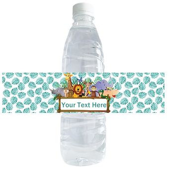 etique Juego de 30 Uds de botellas de agua con nombre personalizado 