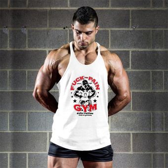 Camiseta de gimnasio musculosa culturismo Fitness Stringer para hombre Camiseta de tirantes de ropa 
