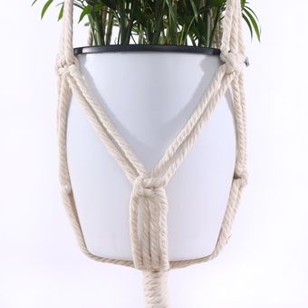 4 piezas bolsa de red colgante cesta colgante de plantas tapiz tejido 