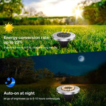 20 LED luces solares al aire libre luz Auto suelo iluminación impermeable enterrado paisaje segurid 