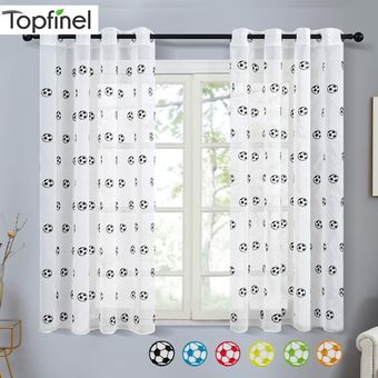 Topfinel-cortinas cortas transparentes para sala de estar dormitori 